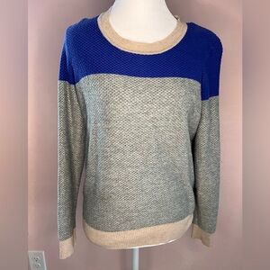 Madewell Blue and Gray Crew Neck Sweater